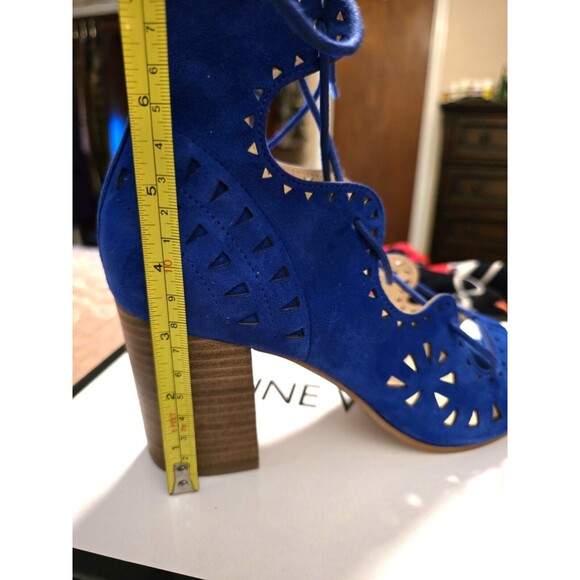 Nine West Women's Gweniah Open Toe Heels Pumps Bootie Blue NEW 9.5M - Picture 5 of 5
